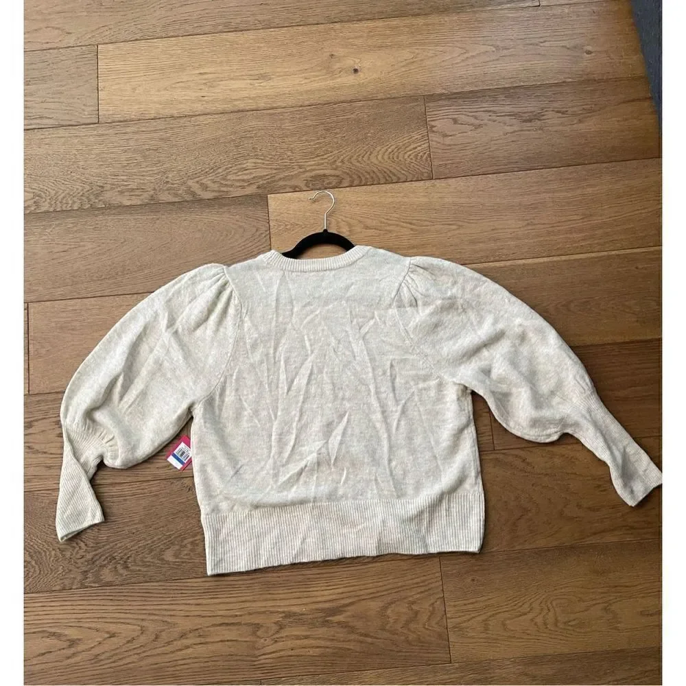 ✨ Vince Camuto Balloon Sleeve Sweater – Malted Cream, Size XL – NWT! ✨